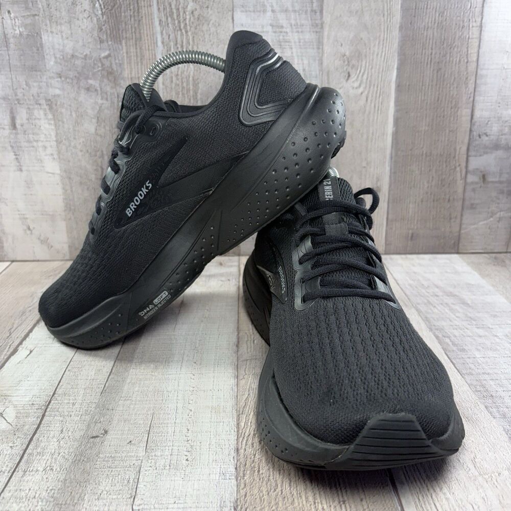 Brooks Glycerin 21 Men's 9.5 Running Shoes Athletic Sneakers DNA Triple Black - Picture 2 of 13